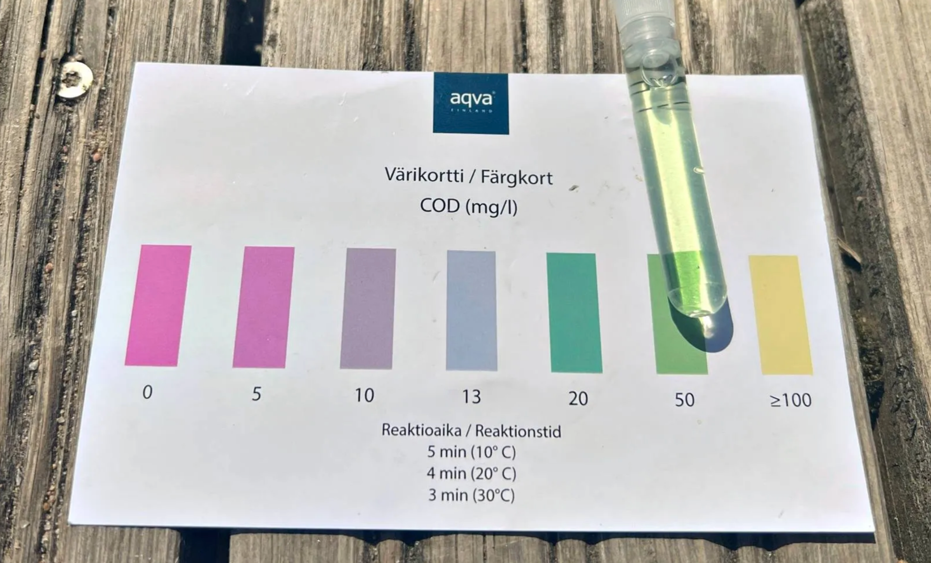 Vantaan Kuusijärvessä uidaan paljon, mutta tumma vesi on melko humuspitoista ja aiheuttaa monille allergiaoireita. Testinäyte on vuodelta 2025.