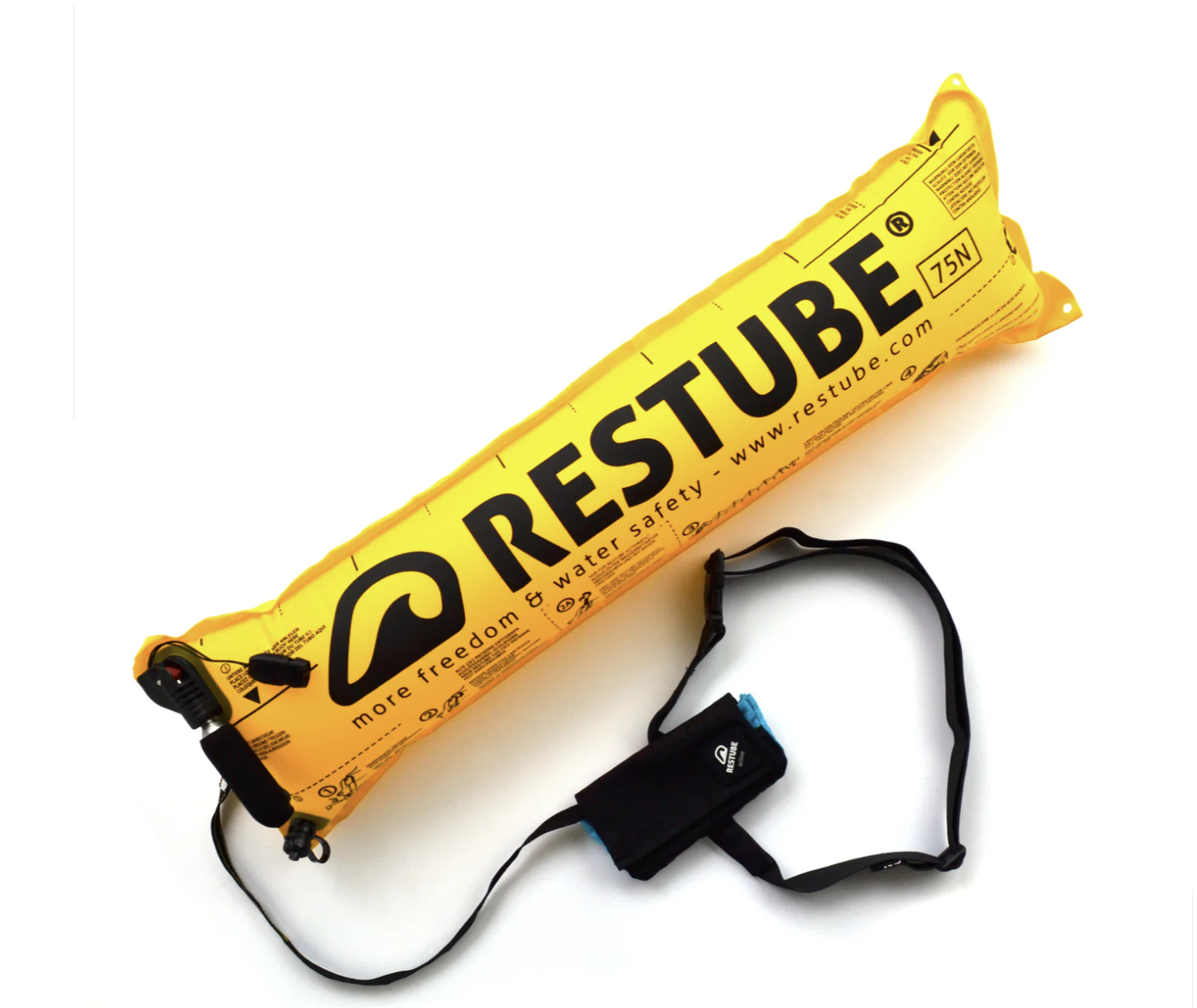 Restube Active is not yet a common safety device, but can be used in open water swimming. Picture: Manufacturer