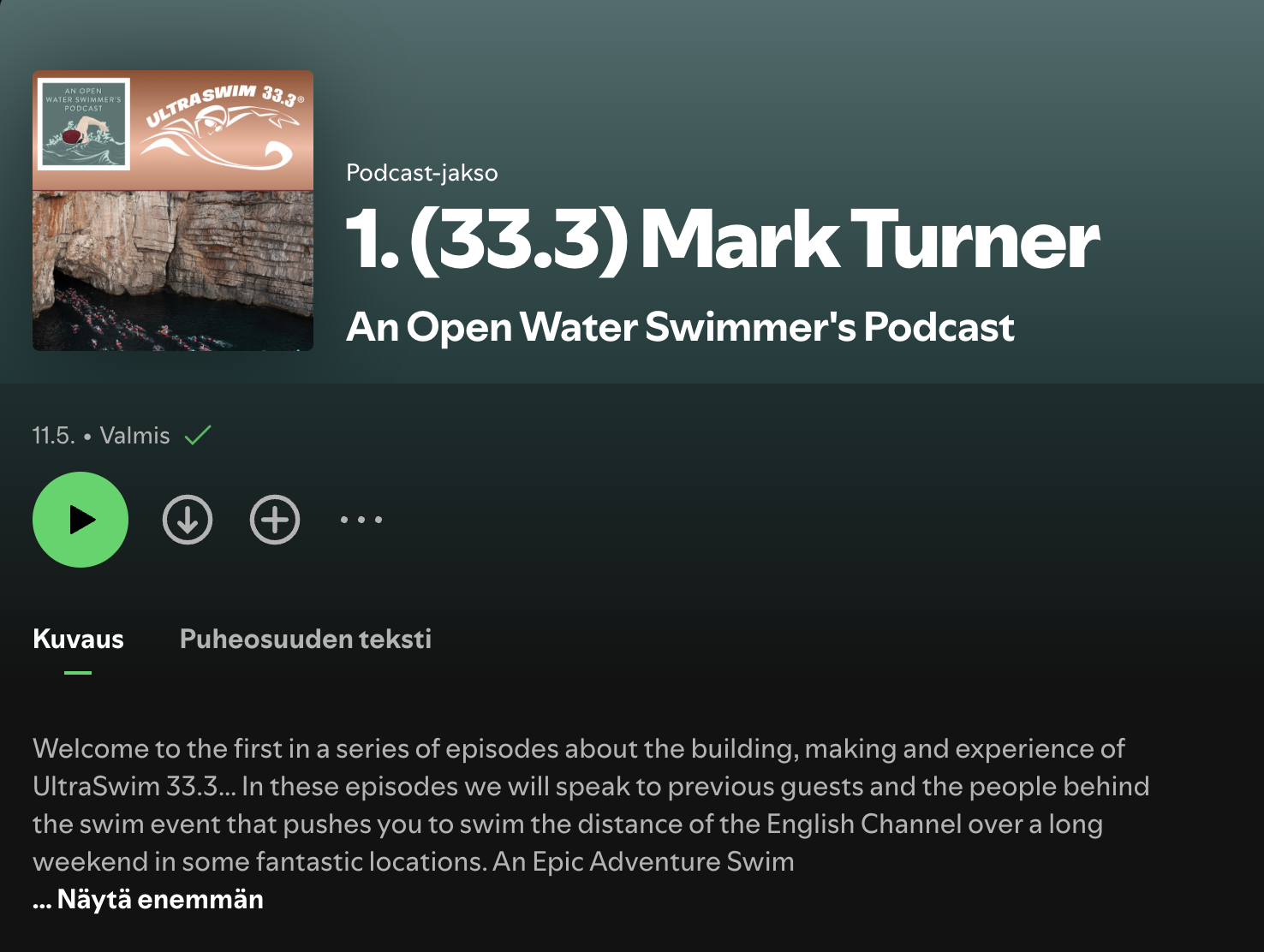 Mark Turner kertoo, kuinka hän lähti toteuttamaan Ultra Swim -avovesitapahtumia. Ne keräävät nykyisin satoja uimareita uimaan eksoottisissa kohteissa Englannin kanaalin ylitystä vastaavan matkan neljän päivän aikaraamissa.